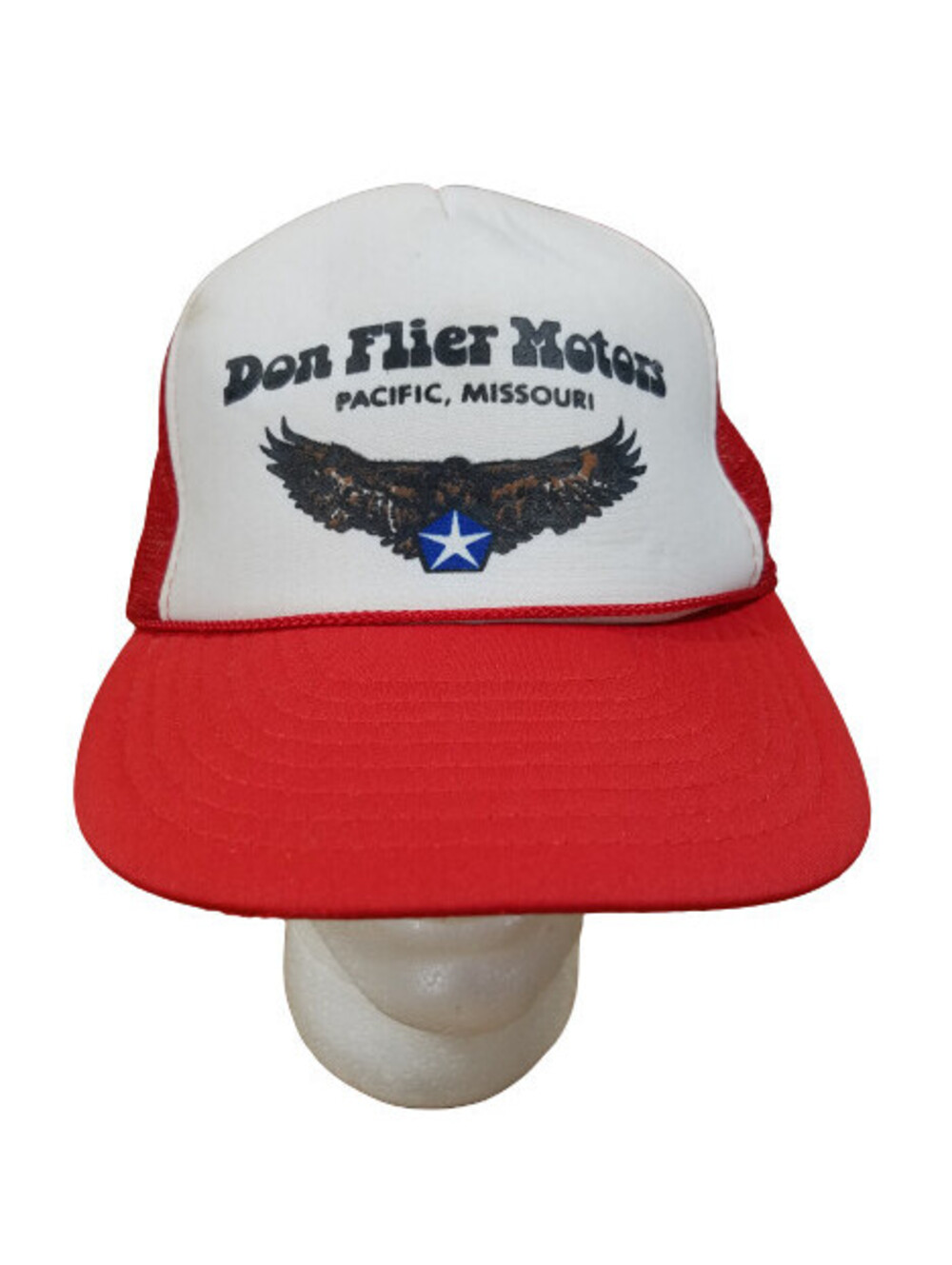 Don Flier Motors Dodge Pacific Missouri Mesh Trucker Hat Snapback Vintage